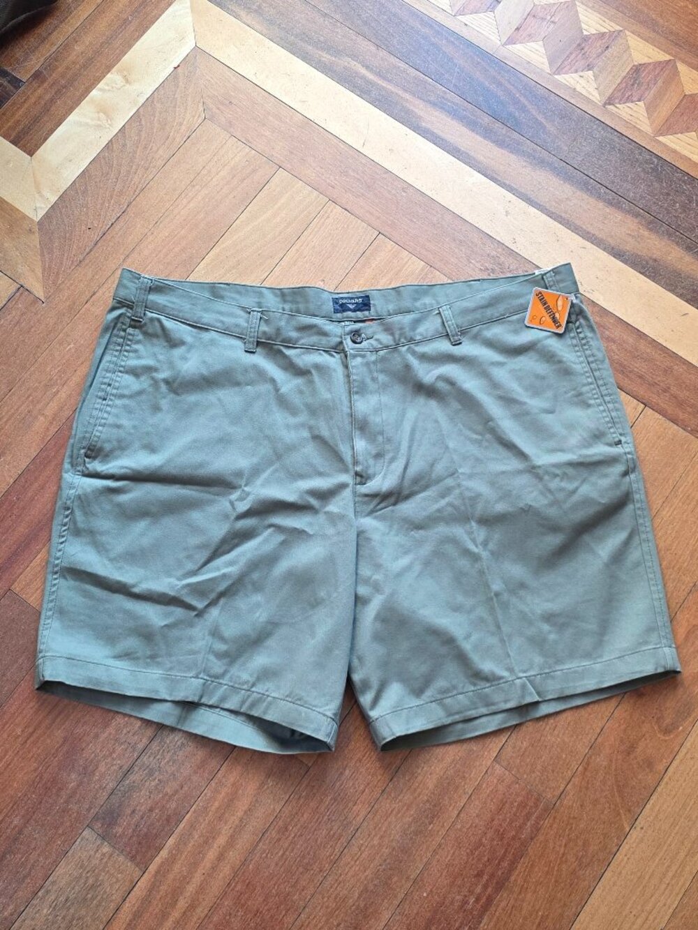 NWT Dockers Stain Defender Green Khaki Chino Shorts Big & Tall Size 44